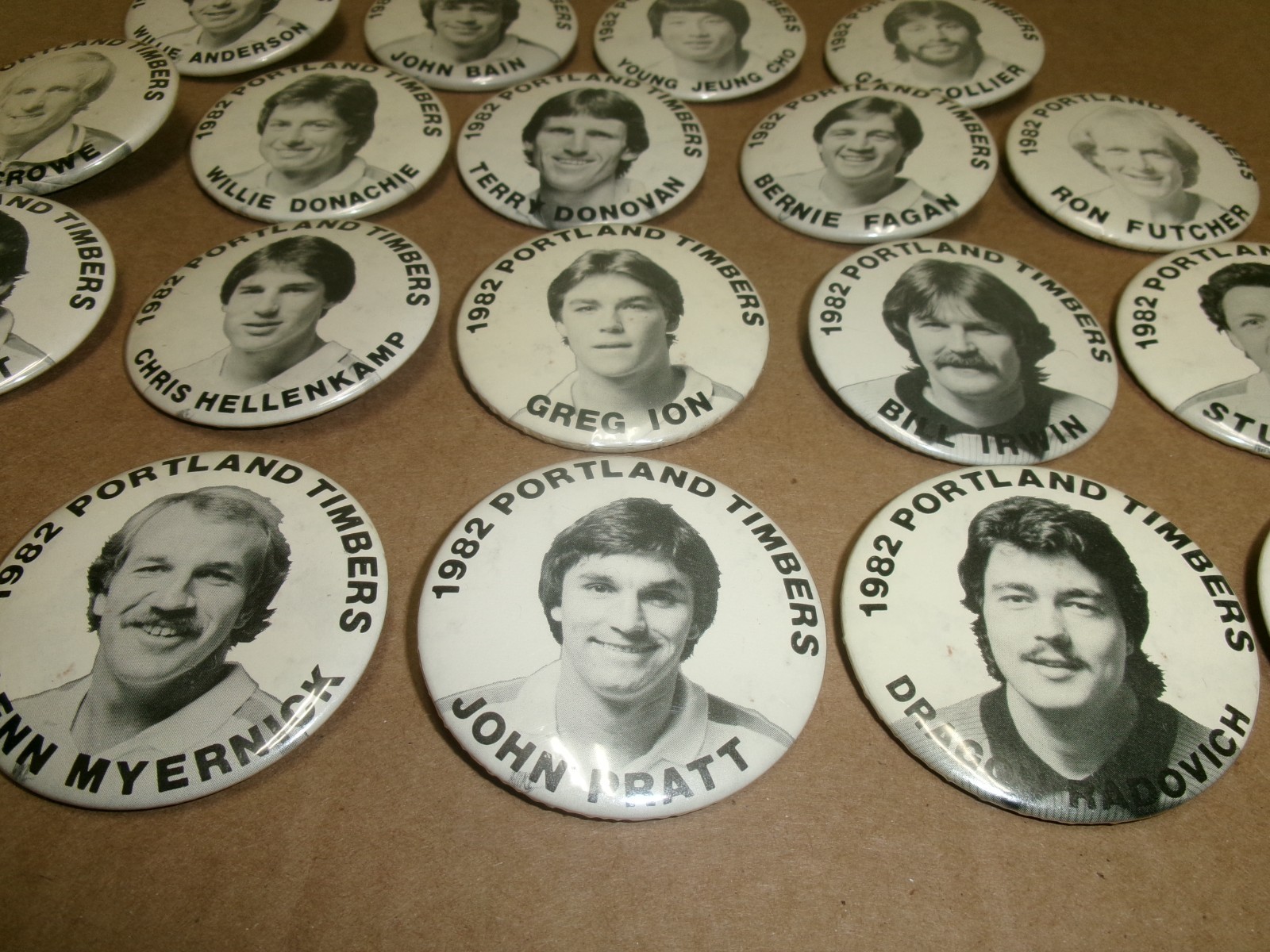 NASL 1982 Portland Timbers Soccer Team Lot of 19 DIFFERENT Pinback Buttons-2.25″