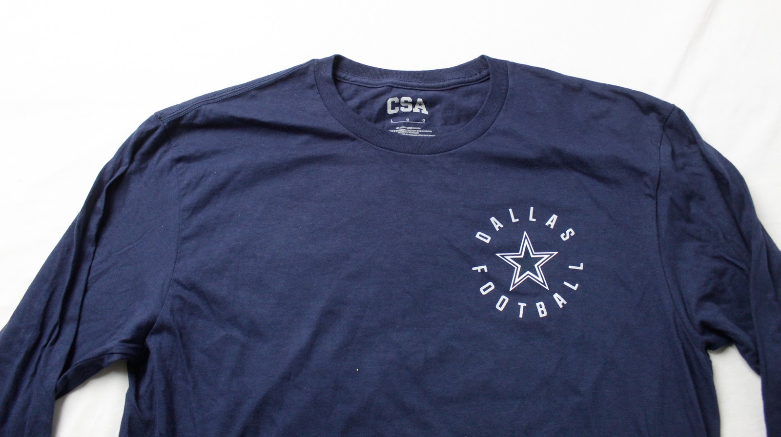 Dallas Cowboys Unisex Adult’s Long Sleeve Football Est. 1960 Tee WR4 Navy Large