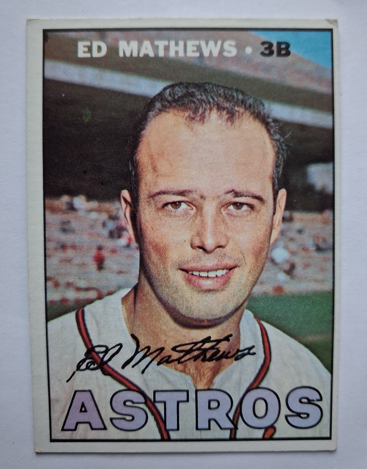 1967 Topps – Eddie Mathews #166 3rd Base Houston Astros Excellent Condition