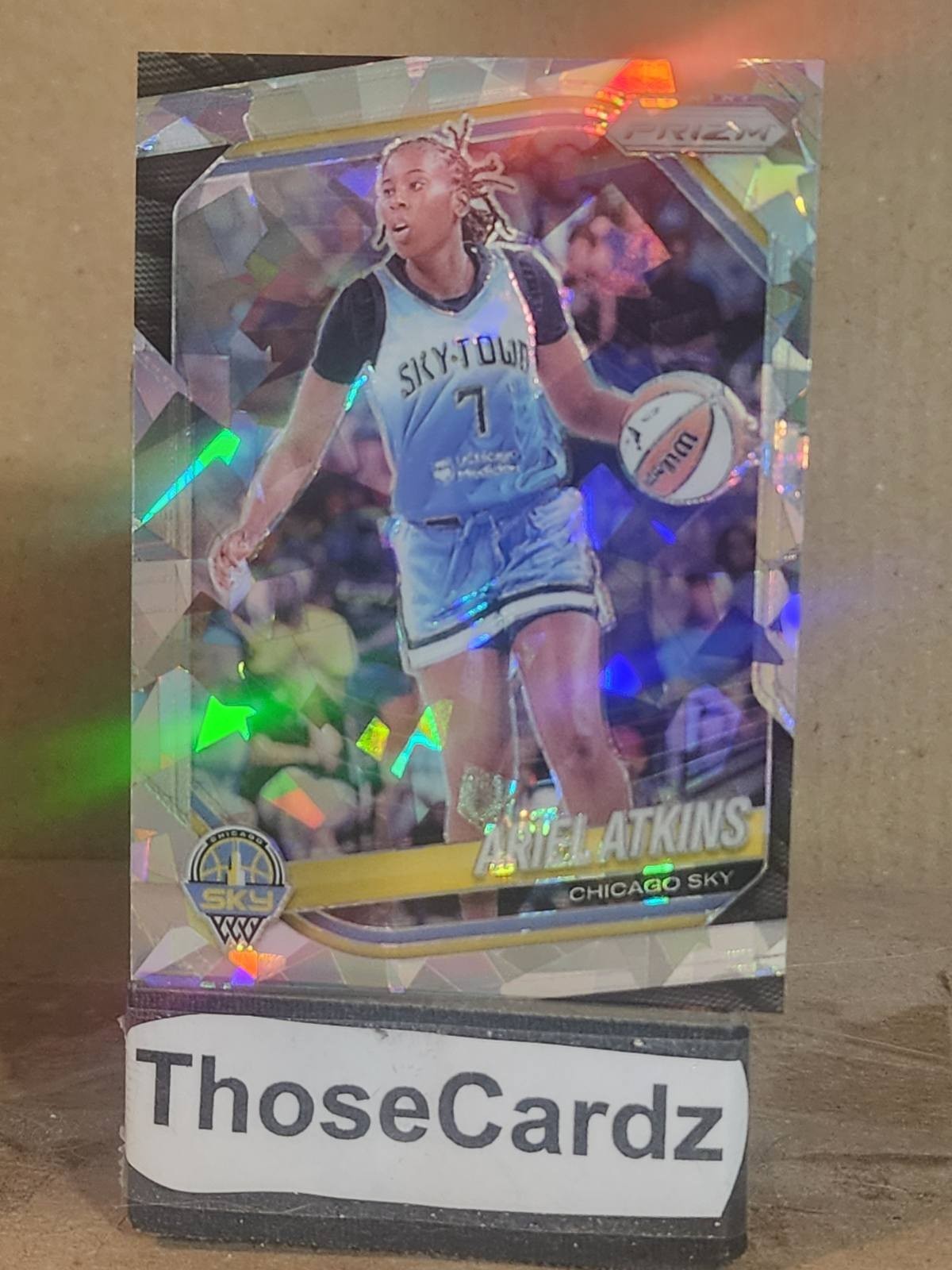 2025 Panini Prizm WNBA Cracked Ice Prizm #13 Ariel Atkins