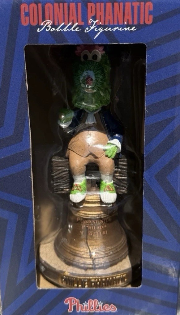 2026 Philadelphia Phillies Phillie Phanatic Colonial Liberty Bell Bobblehead