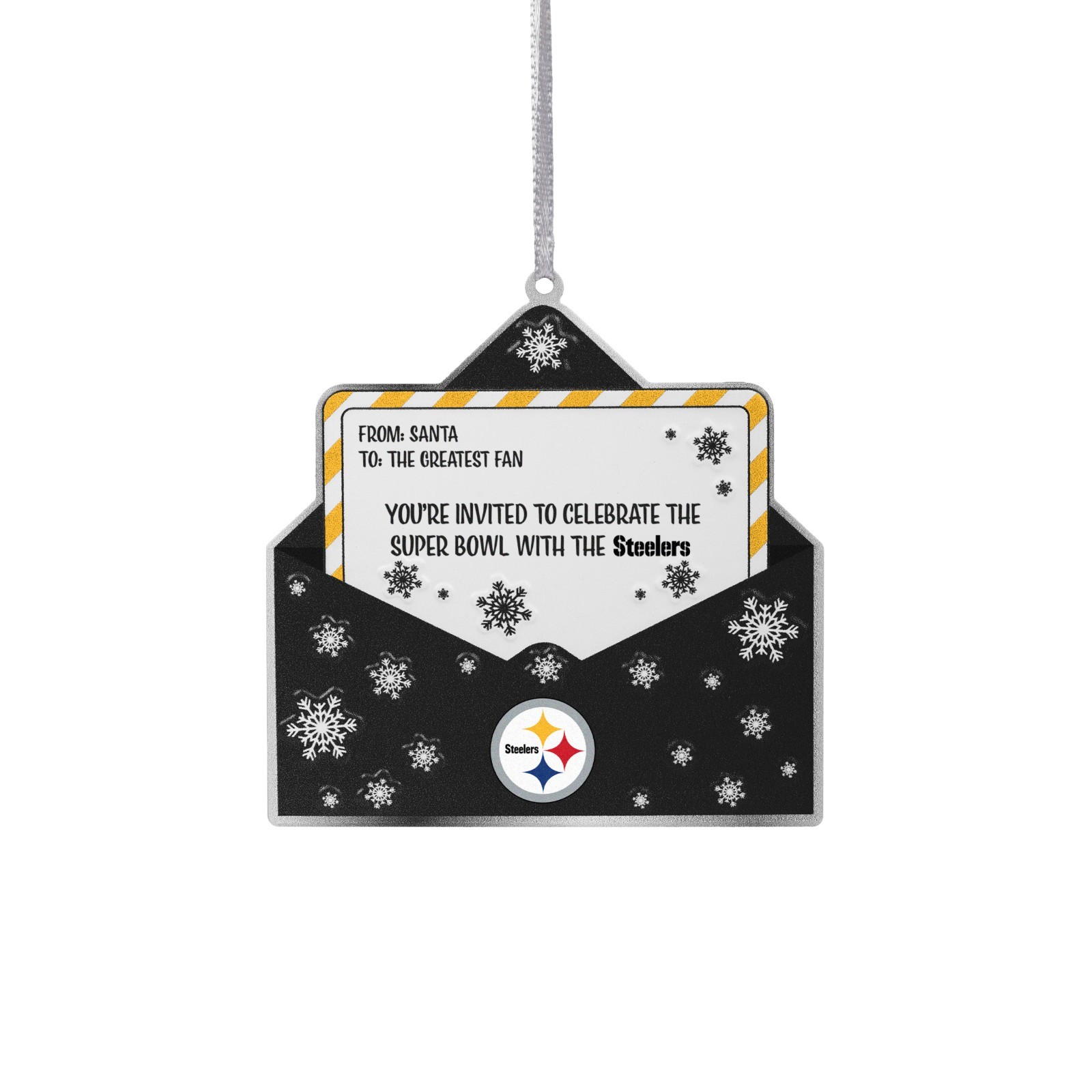 Pittsburgh Steelers Christmas Tree Ornament – Super Bowl Invitation From Santa