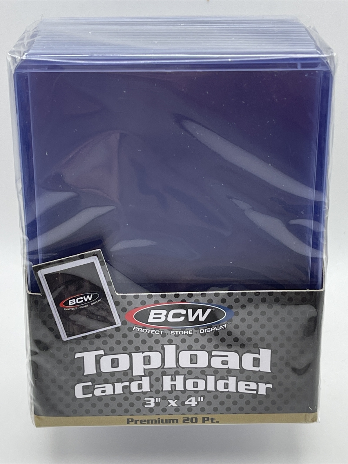 BCW 3X4 Toploaders PREMIUM 20pt Point 1 Pack of 25 for Standard Sized Cards