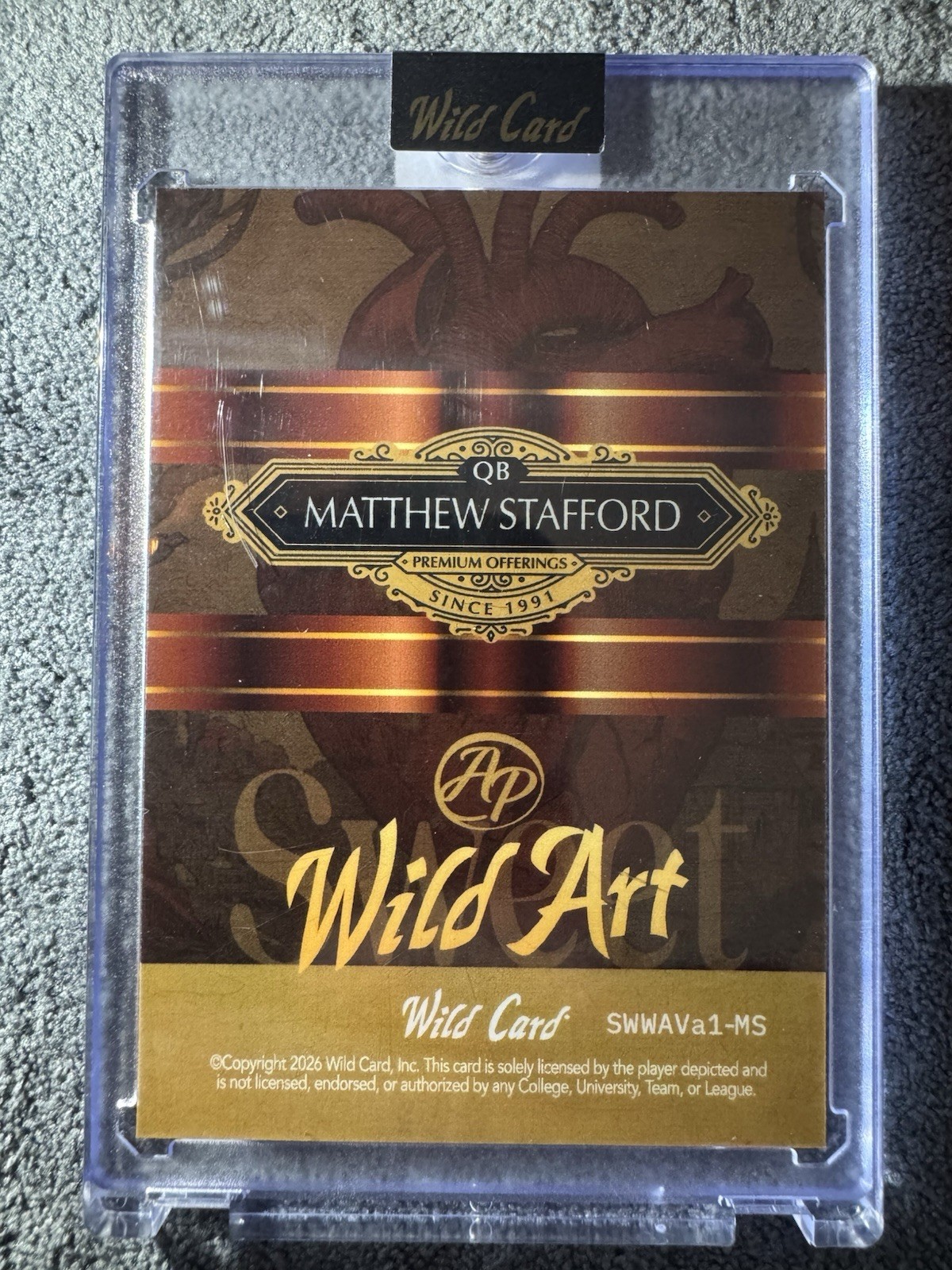 Wild Card 2026 Wild Art Sweet Matthew Stafford 1/1 #SWWAVa1-MS