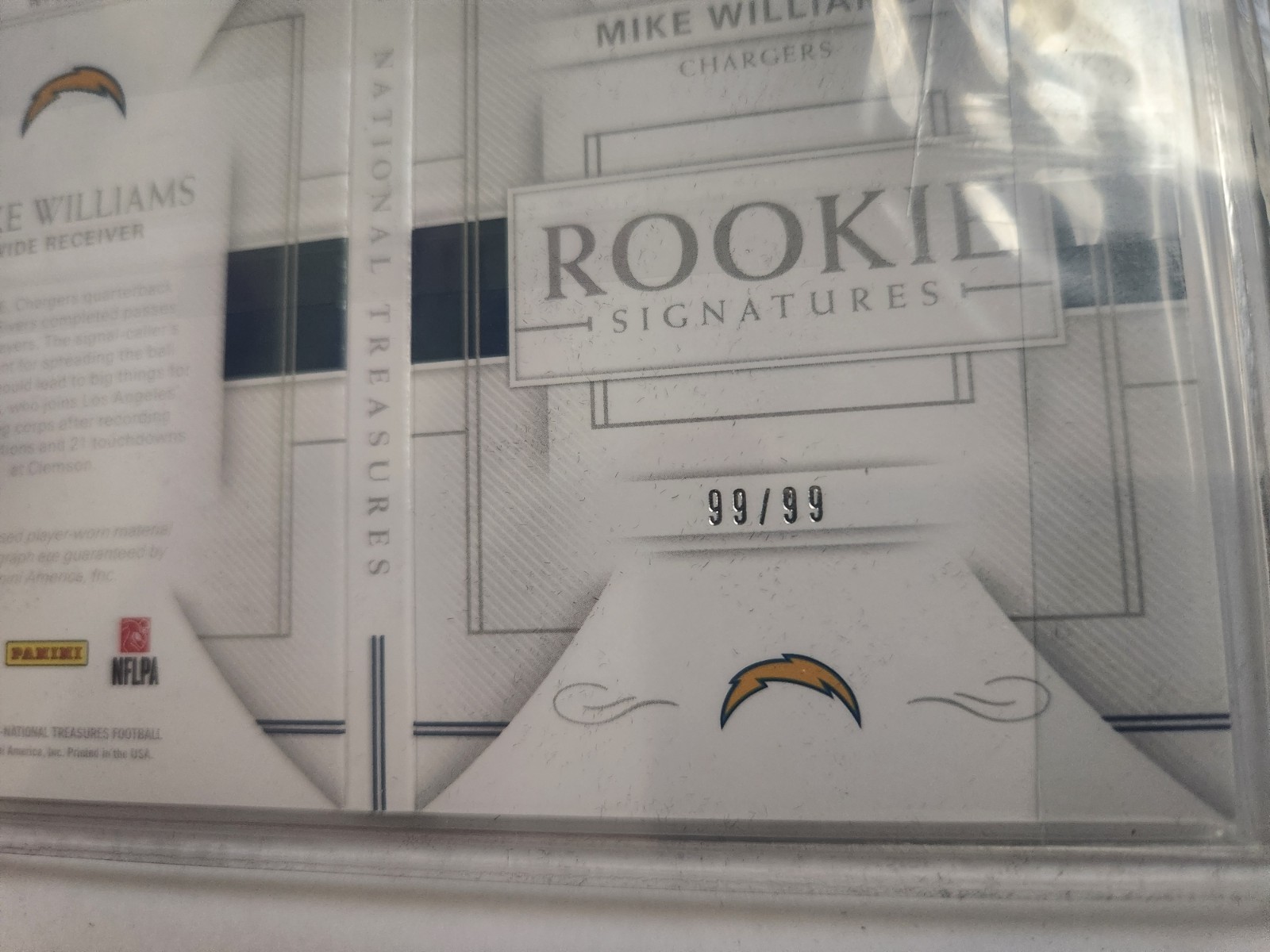 🔥🚨2017 Panini NT Rookie Signatures Book Mike Williams Chargers 99/99 4 Color