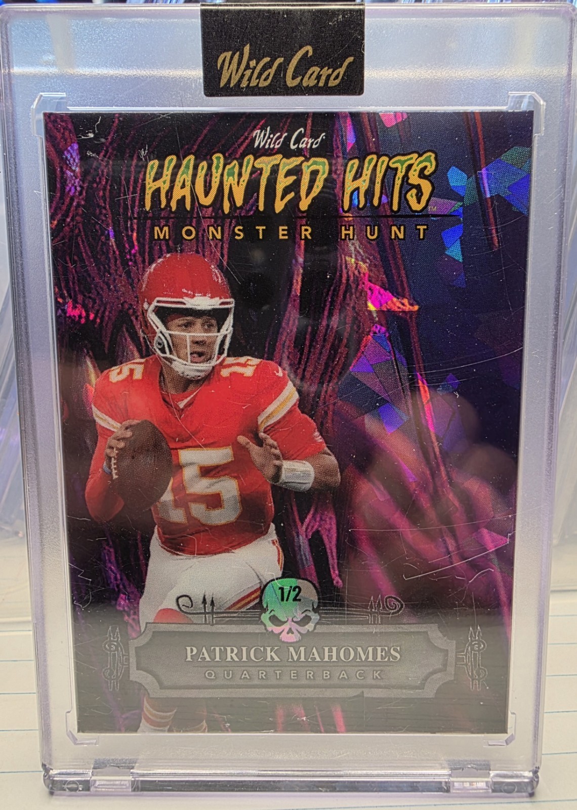 2024 Wild Card Haunted Hits Monster Hunt Patrick Mahomes Zombie Purple Foil #/2