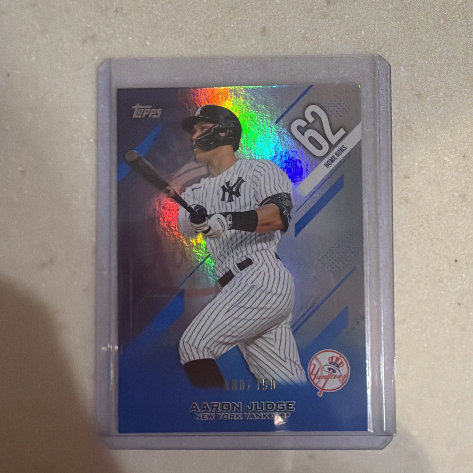 2026 Topps Series 2 Aaron Judge Blue Holo Foil Crooked Numbers /150 #CN-1