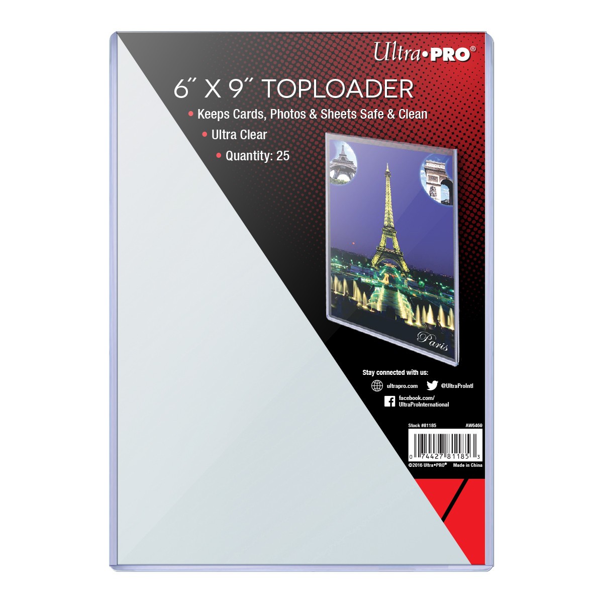Ultra Pro Toploader – 6×9 (25 per pack) Keeps cards, photos & other collectibles