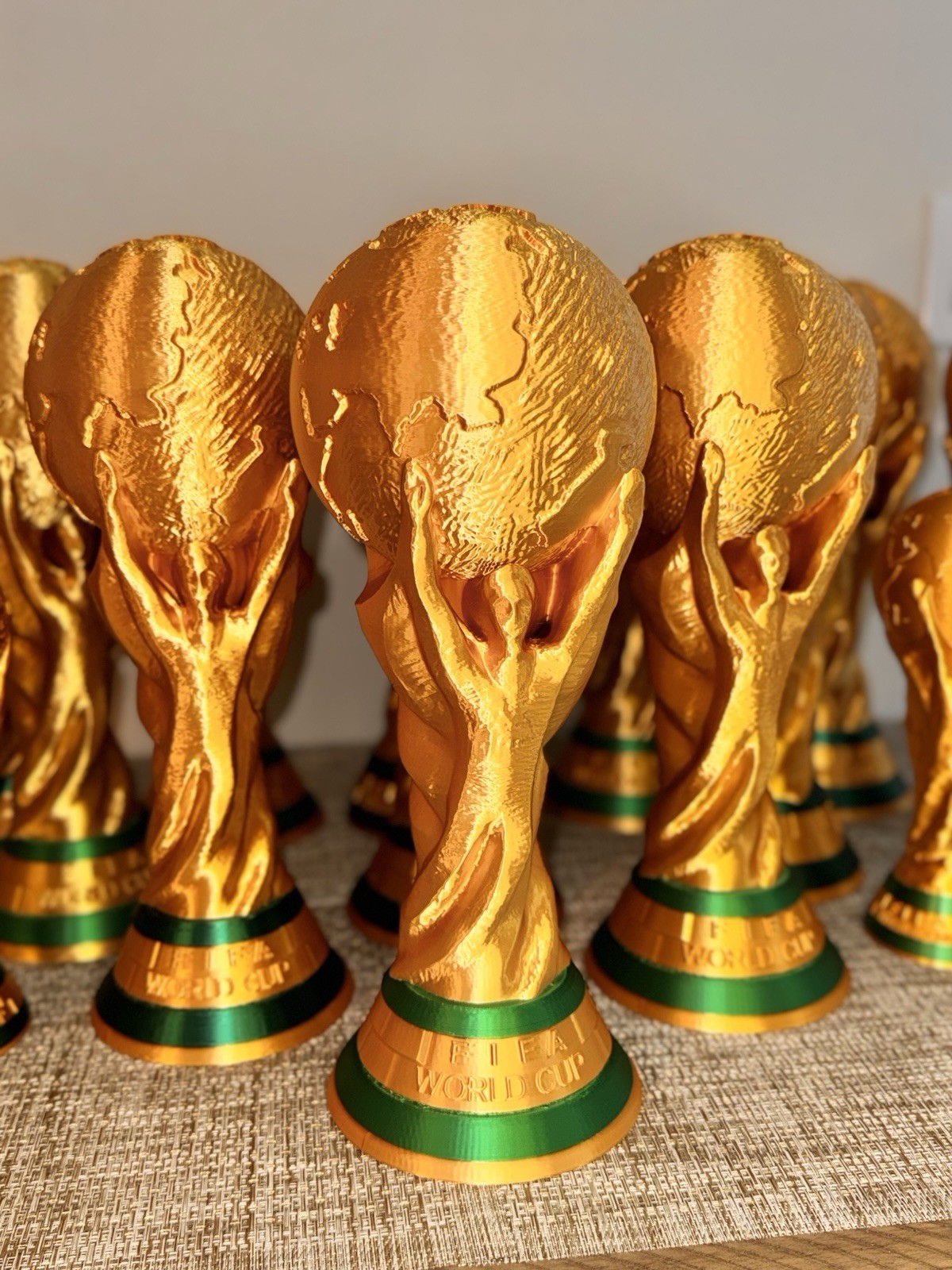 Full Size World Cup Trophy Replica 14.5” Gold Soccer Fan Collectible Printer3D