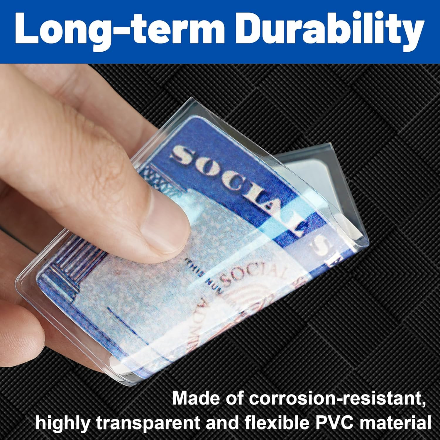 6 Pack Social Security Card Protector Sleeves/New Medicare Card Protector Sleeve