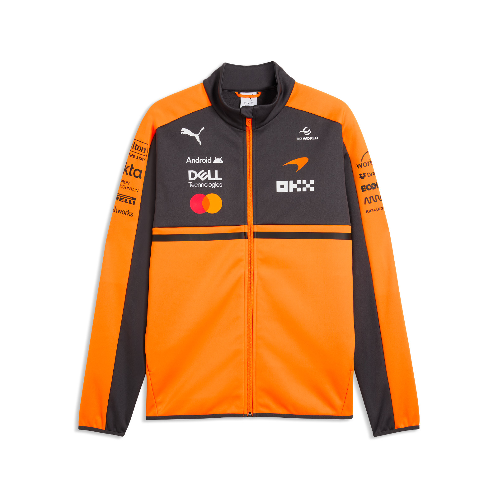McLaren F1 Team 2026 Official PUMA Teamwear Full Zip Softshell Jacket Orange