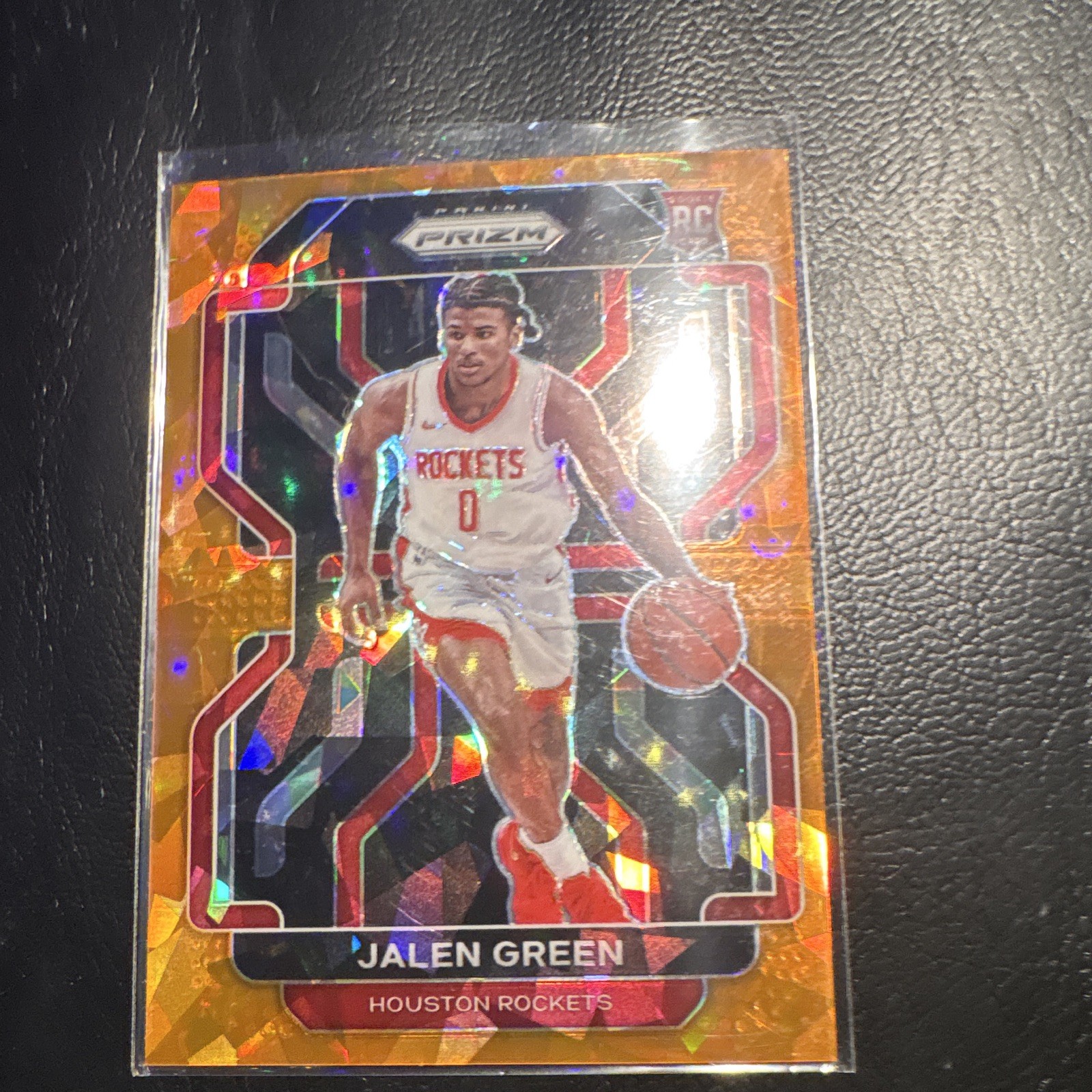 Panini 2021-22 Prizm Jalen Green #306 Rockets Rookie Orange Ice Prizm