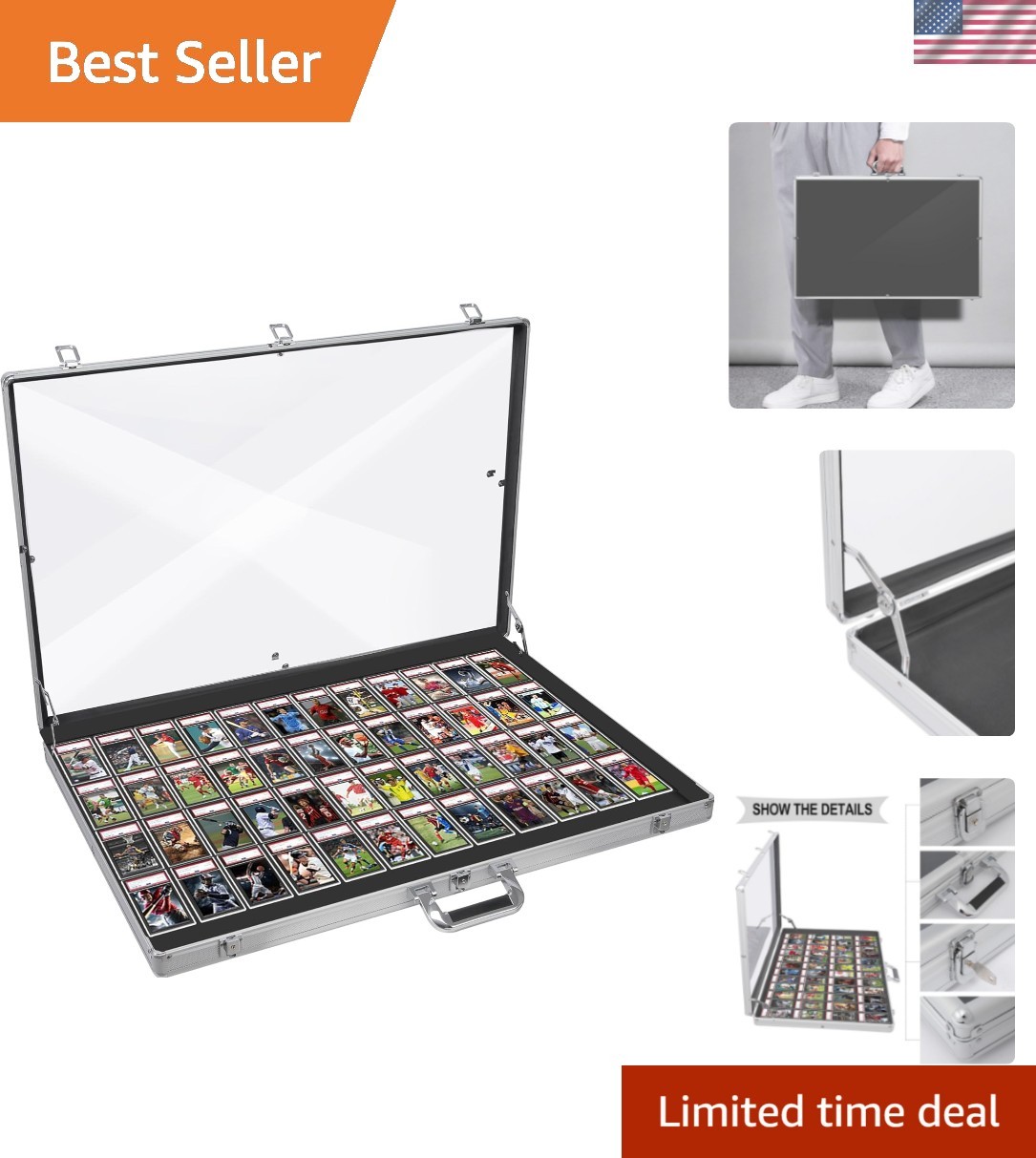 Secure Aluminum Display Case with Lock – Ideal for Trade Shows & Collectibles