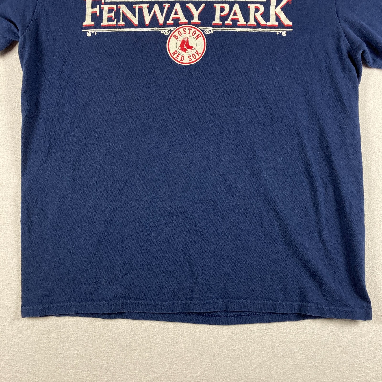 Boston Red Sox Shirt Mens Large Blue Navy Fenway Park History Majestic MLB
