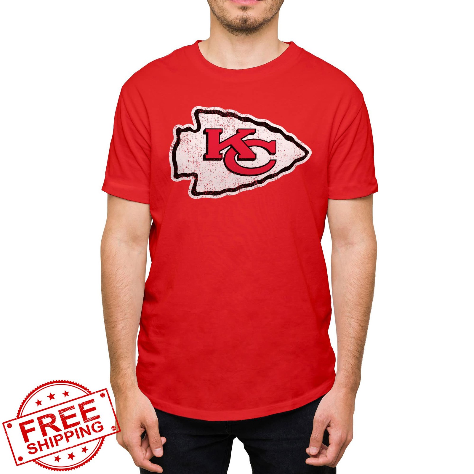 Hybrid Sports Kansas City Chiefs Red Size Small Tee