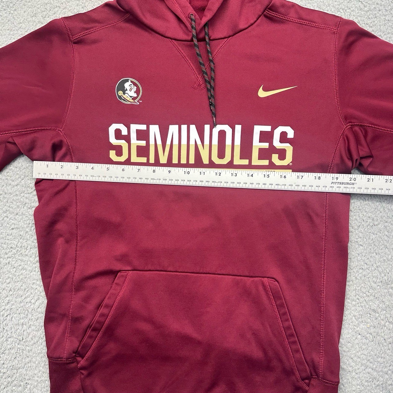 Nike 32868X-FS1 FSU Florida State Seminoles Mens Small Maroon Hoodie Sweatshirt