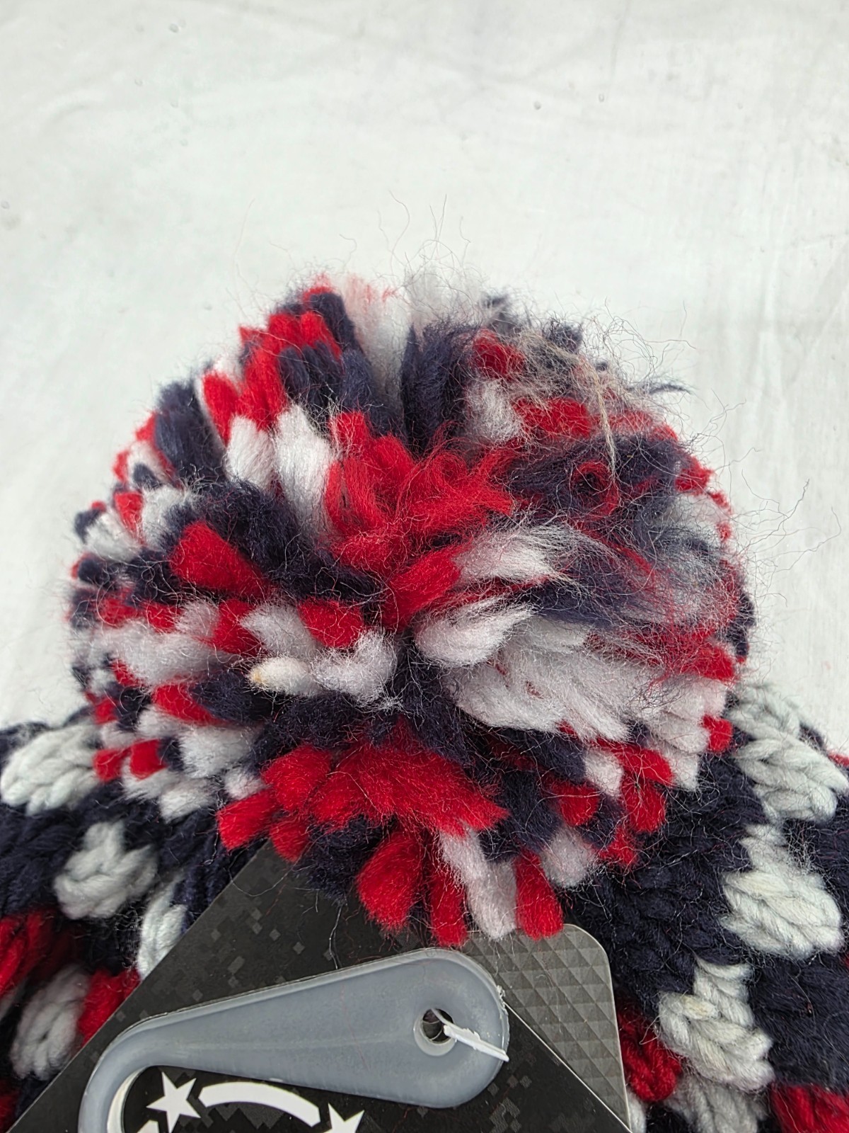 NEW Fresno State Bulldogs Red Navy Colosseum Knit Beanie Cap Pom Stocking Hat OS