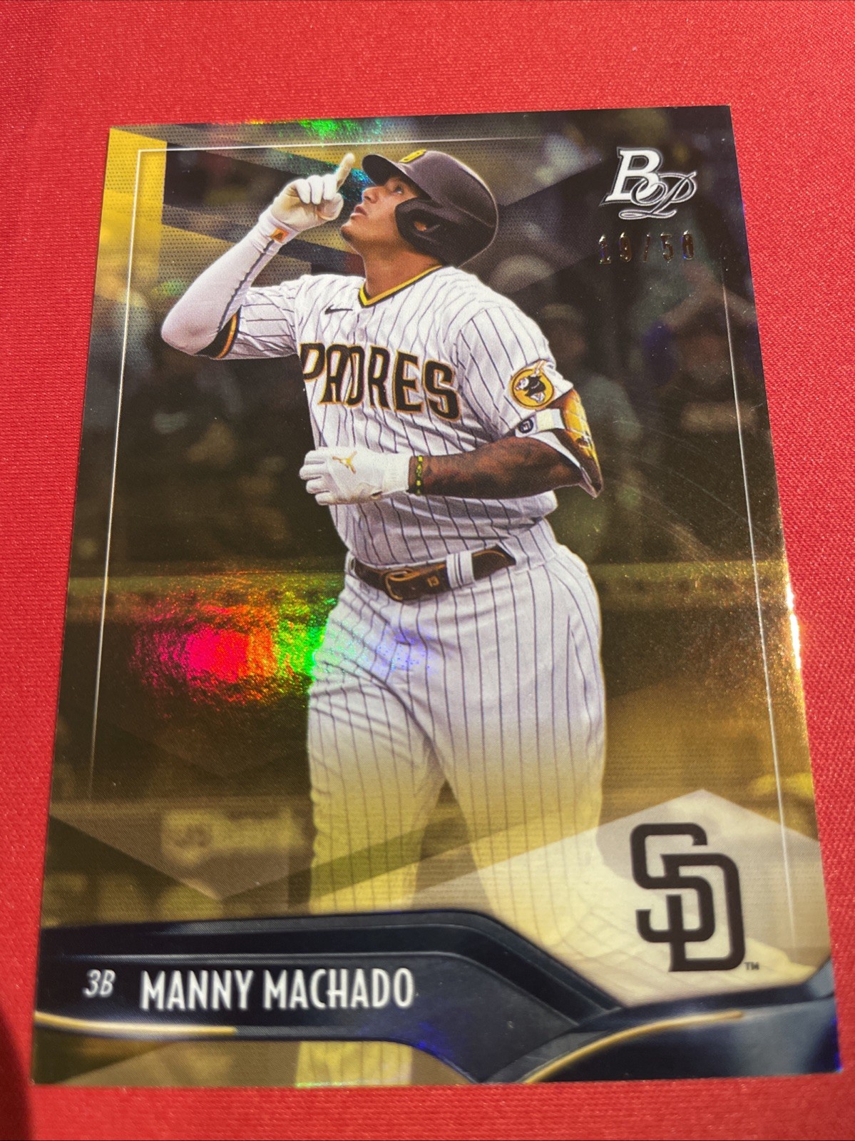 2021 Bowman Platinum Gold /50 Manny Machado #62
