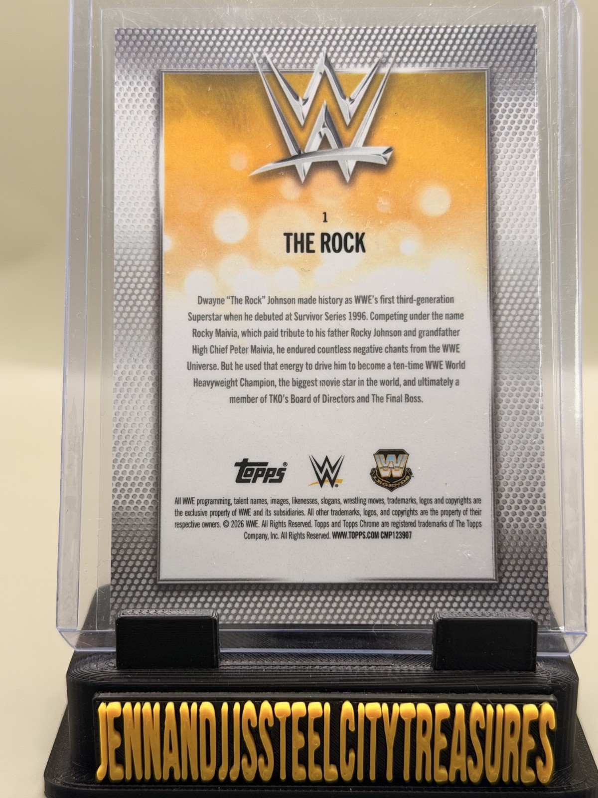 The Rock 2026 Topps Chrome WWE Legends Orange /25 #1 #14/25 Final Boss