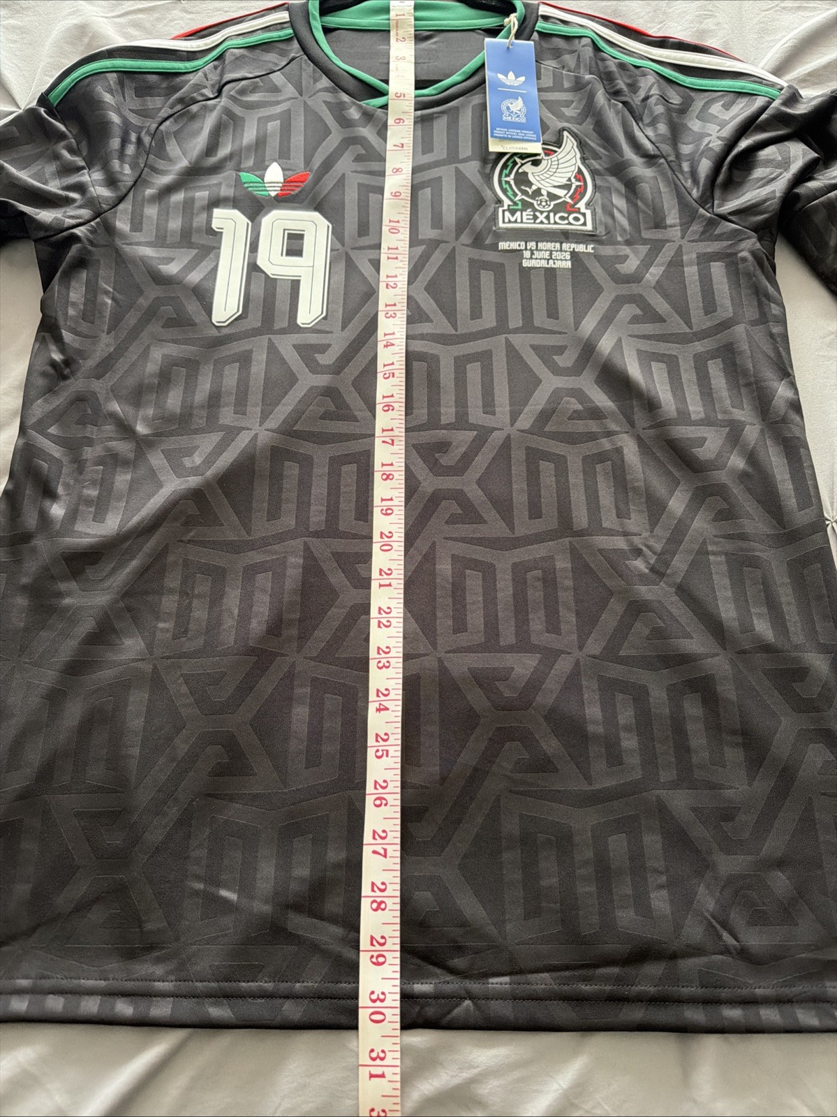 Gilberto Mora #19 Mens LARGE Adidas Mexico Third FAN Jersey World Cup Vs Korea
