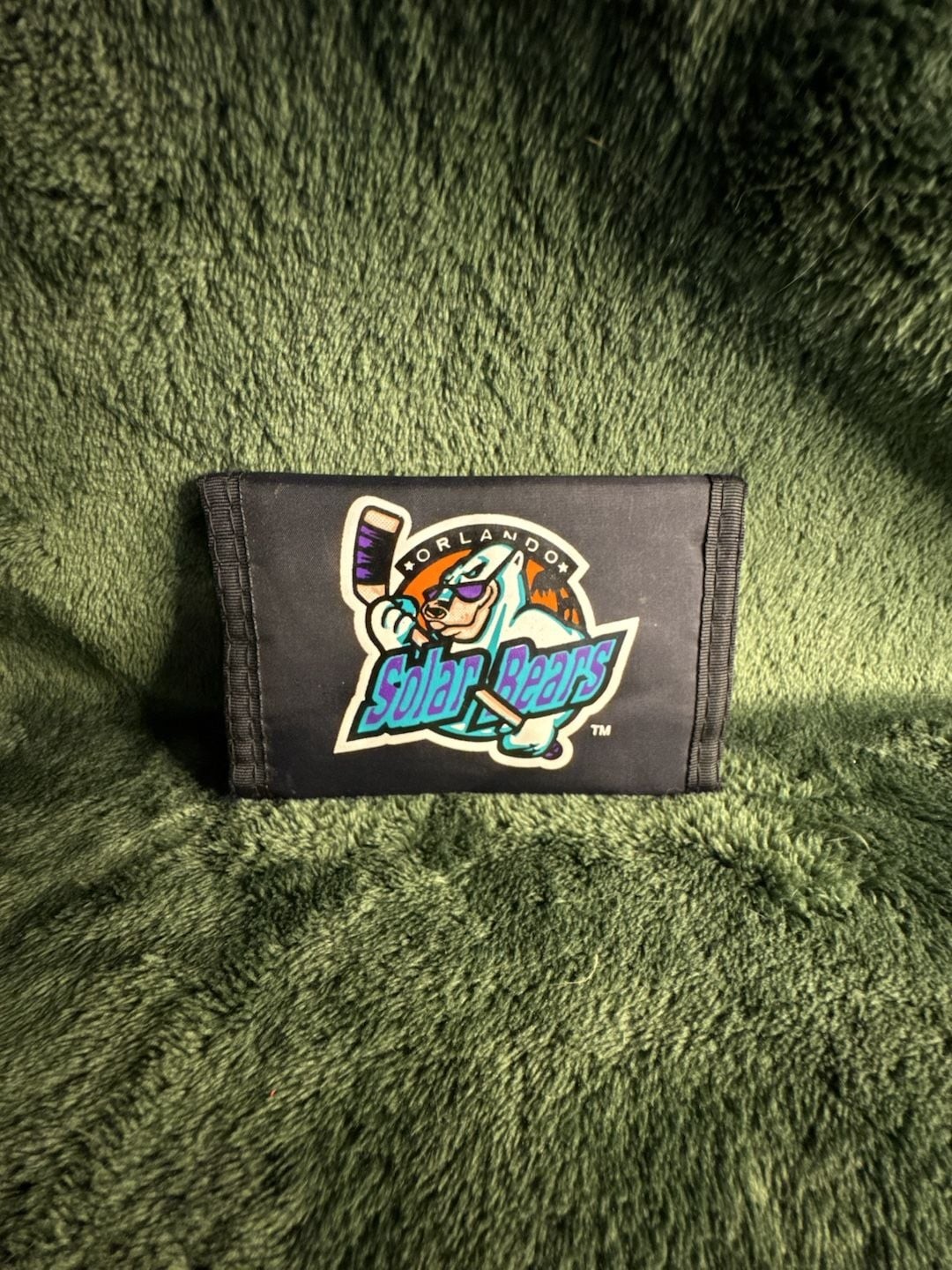 Vintage Orlando Solar Bears IHL Hockey Nylon Tri-Fold Wallet
