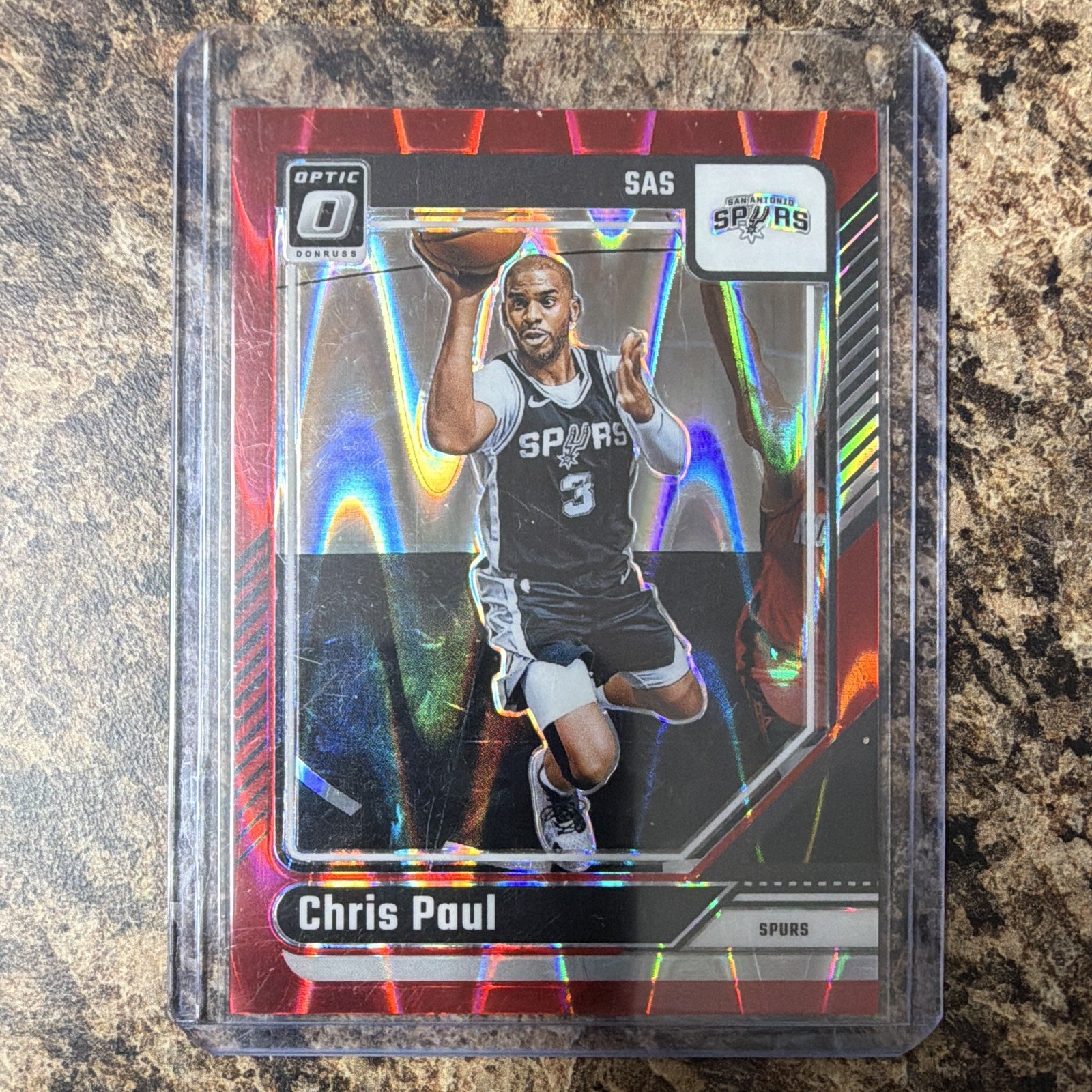 Chris Paul Spurs 2024-25 2-Card Lot Topps Chrome #219, Donruss Optic #134