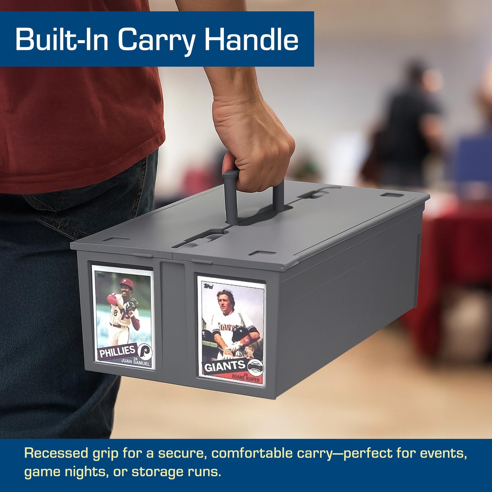 BCW Collectible Card Bin – (Single, Gray) | Holds up to 1600 Single, Gray
