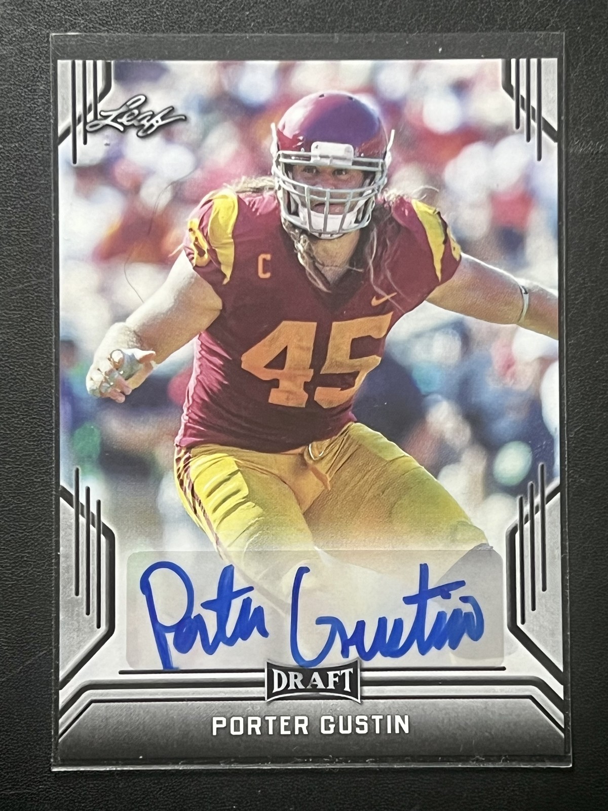2019 Leaf Draft Autographs #BA-PG1 Porter Gustin USC Trojans