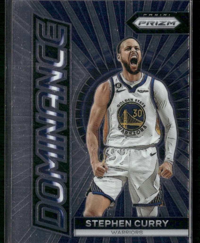 2023-24 Panini Prizm #19 Stephen Curry Dominance Prizms Silver