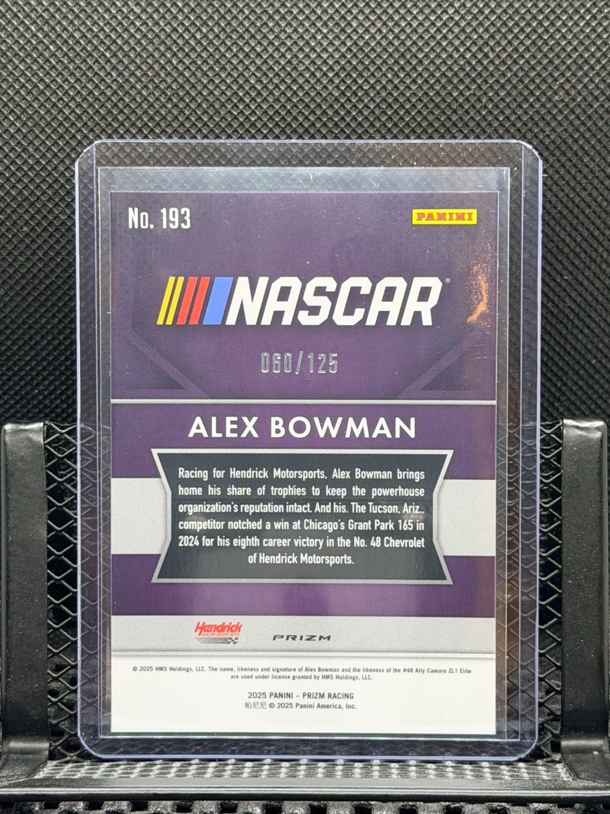 Alex Bowman 2025 Prizm Racing – Orange Wave #60/125 – #193 Throwback