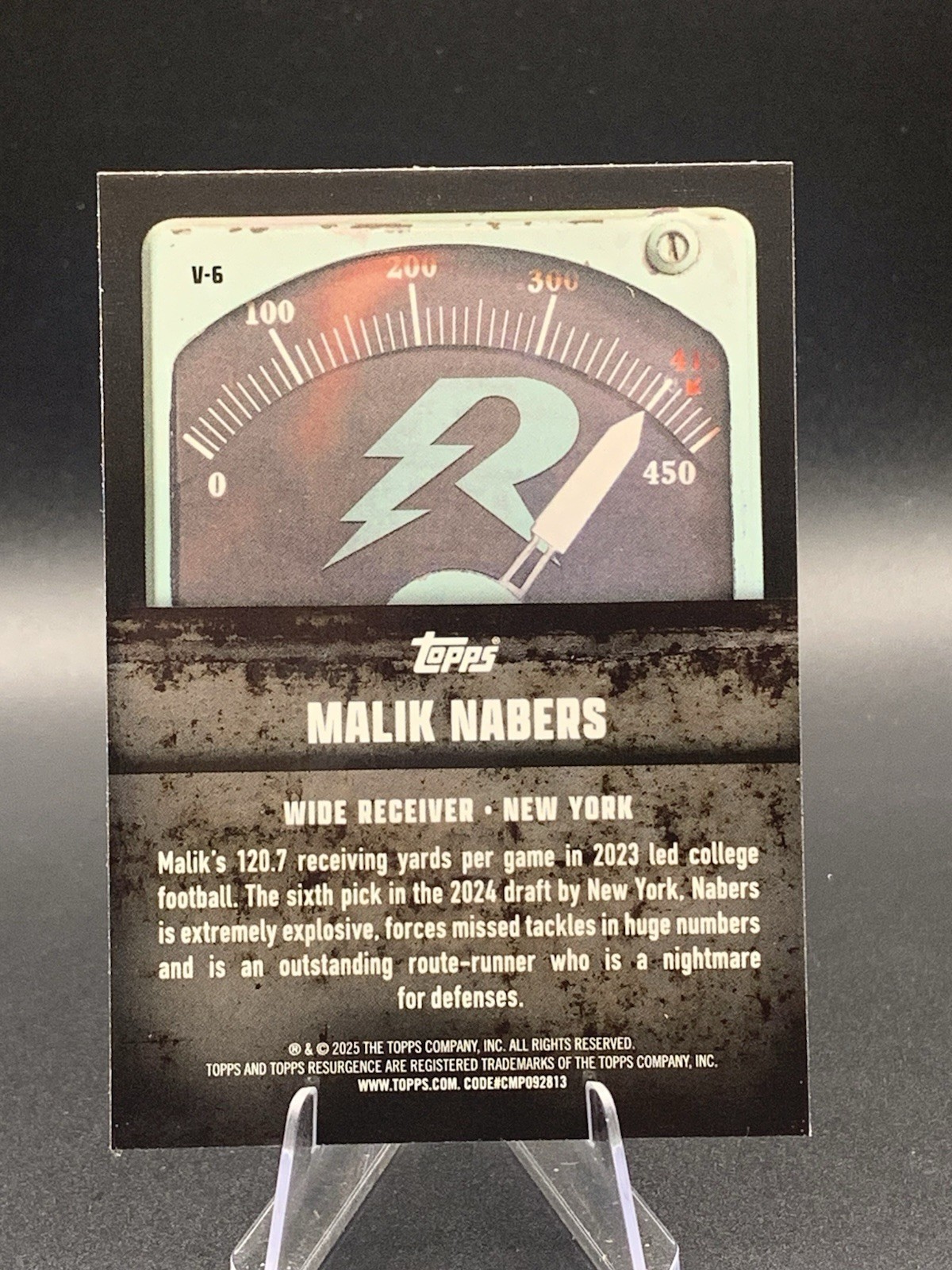 2024 Topps Resurgence – Voltaic Malik Nabers #V-6 Navy Surge Refractor /275 (RC)