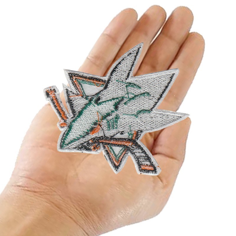 10 piece San Jose Sharks Ice Hockey Logo Size 3.2 in x 2.8 in Sew Iron On Patch