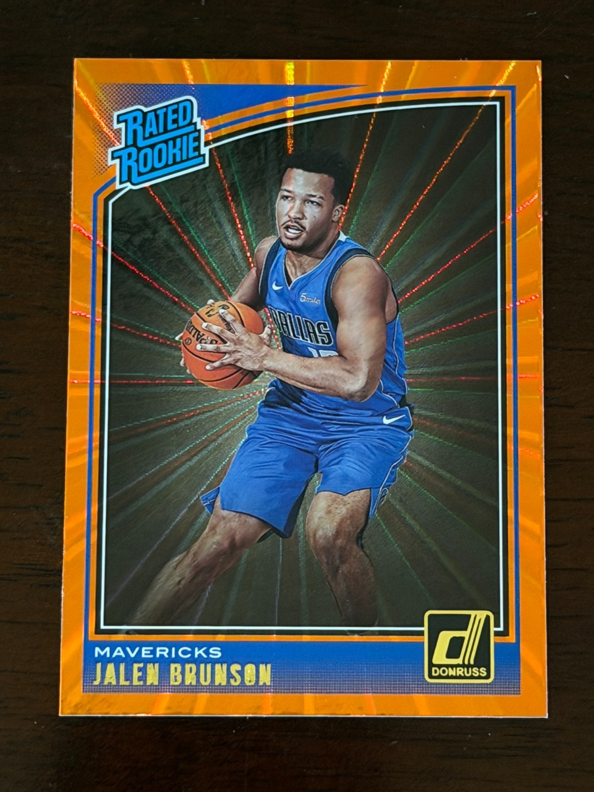 2018-19 Donruss Holo Orange Laser Jalen Brunson Rookie Card #179