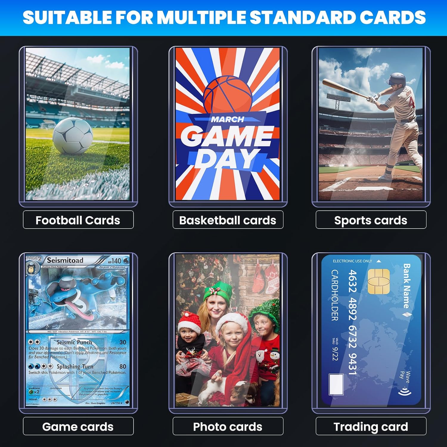 1000 Card Sleeves Top Loaders for Cards,3″X4″ Baseball Card Protectors Toploader