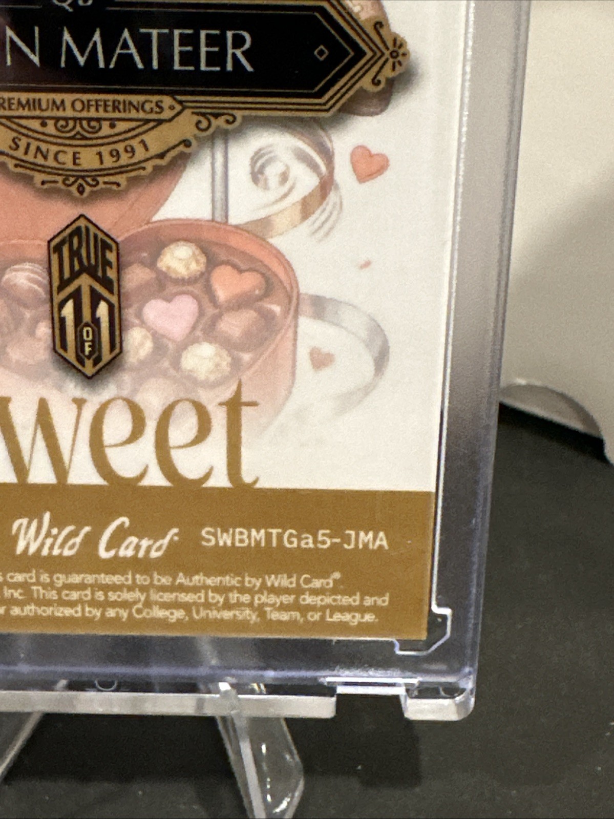 2026 John Mateer Autograph True 1/1 Gold Vinyl Be Mine Wild Card Sweets
