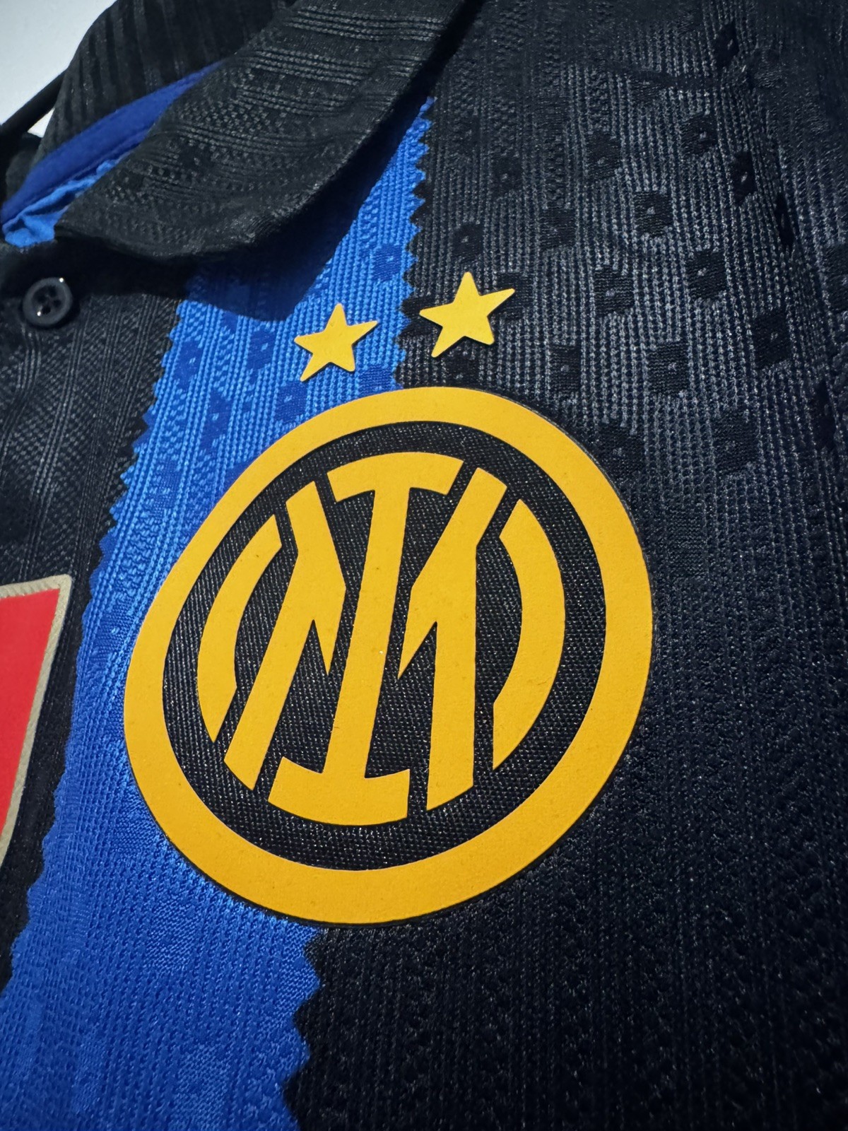 Inter Milan 26 27 PLAYER VERSION Slim Fit Home Jersey Scudetto Copa Italia Patch