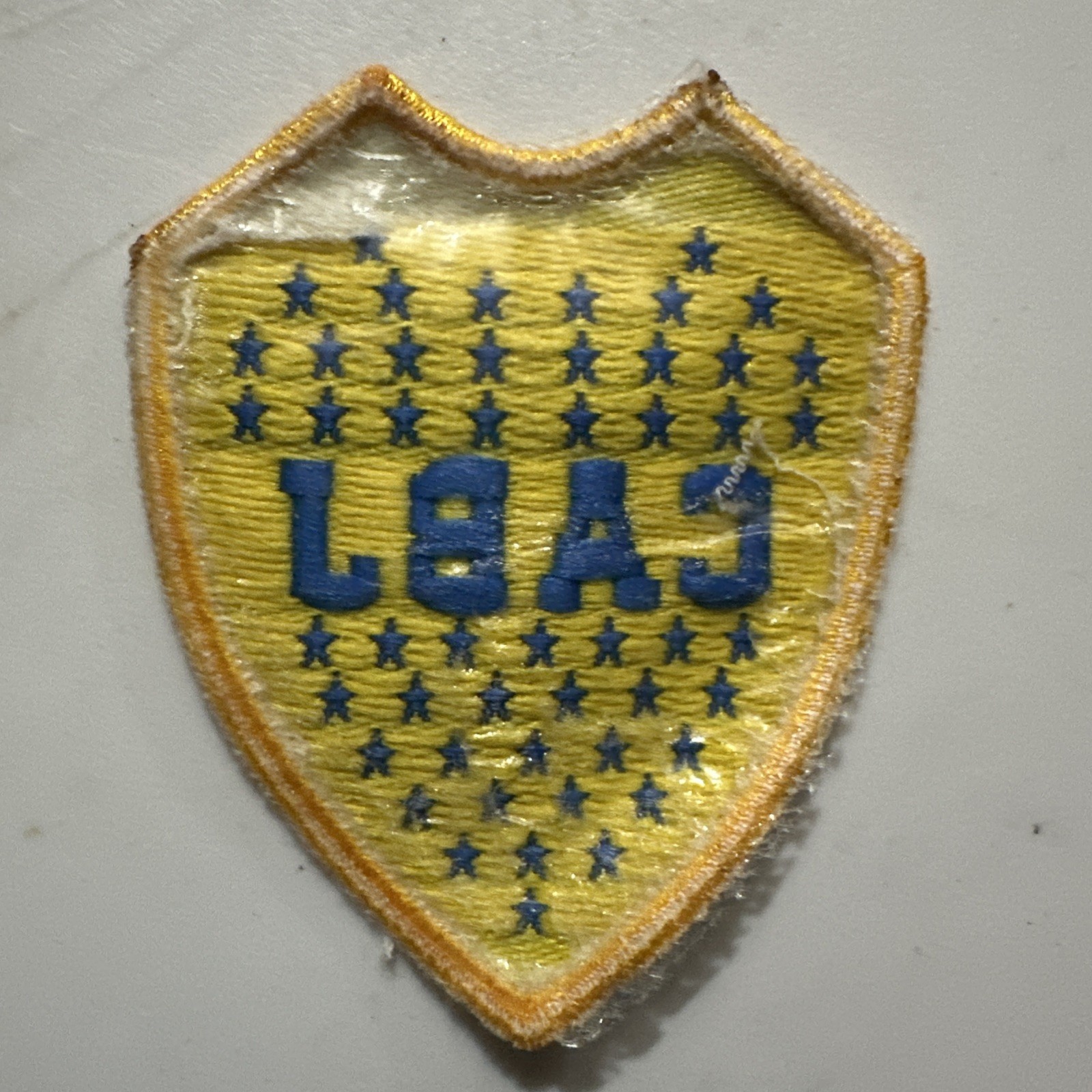 BOCA JUNIORS FABRIC Patch 3 Inches Vintage Iron On See SOCCER Argentina