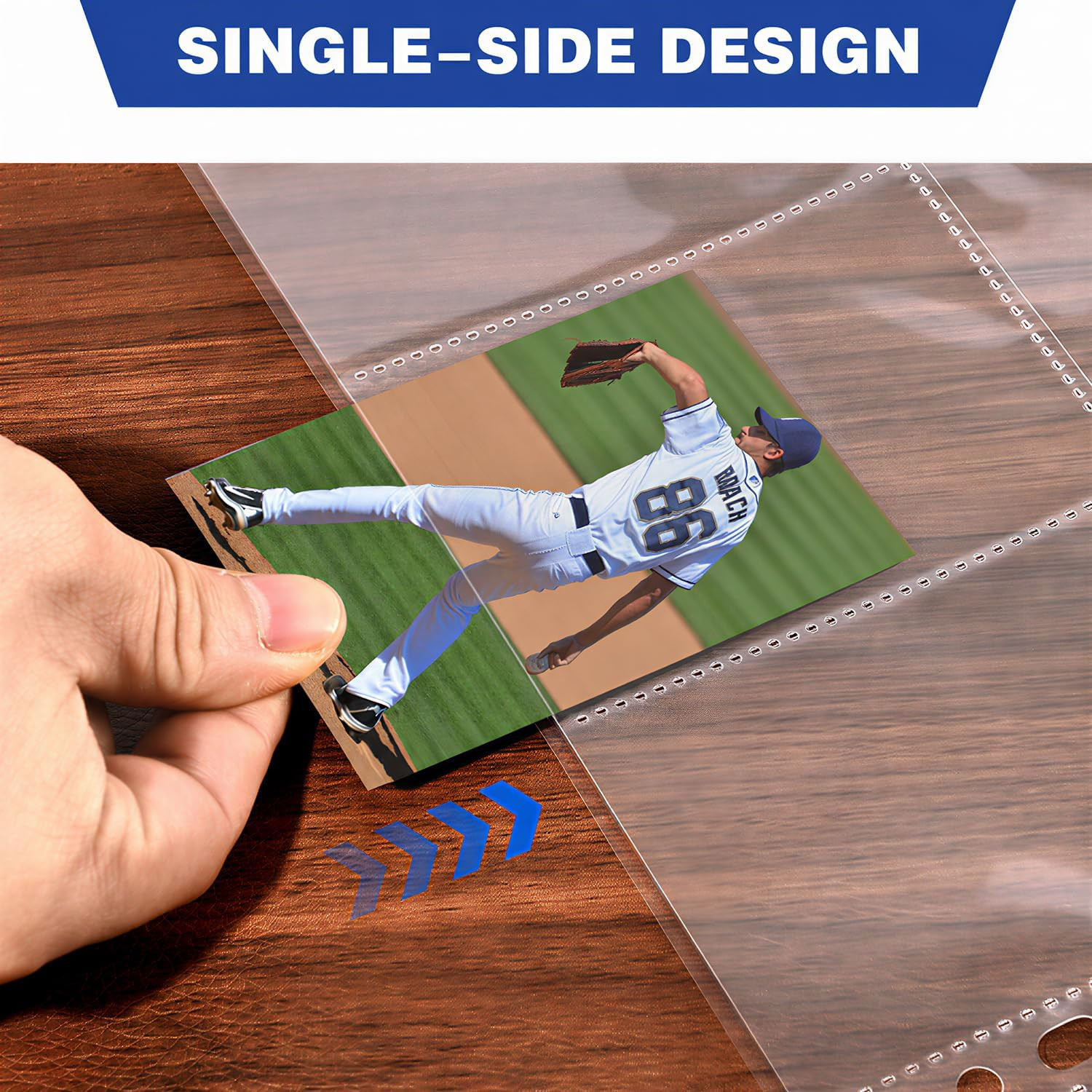 50 Pack 9 Pocket Card Sleeves Binder Sheets, Holds 900 Cards, Trading Card