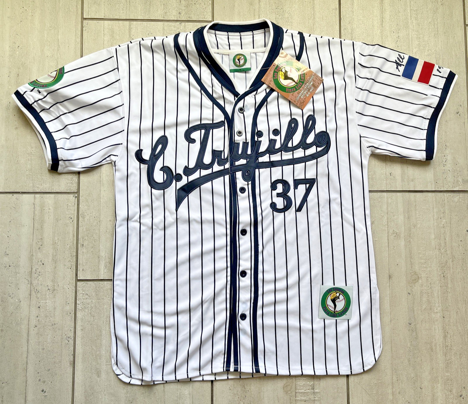 LATIN LEAGUE CIUDAD TRUJILLO THROWBACK (1879-1940) BASEBALL JERSEY #37 Sz M