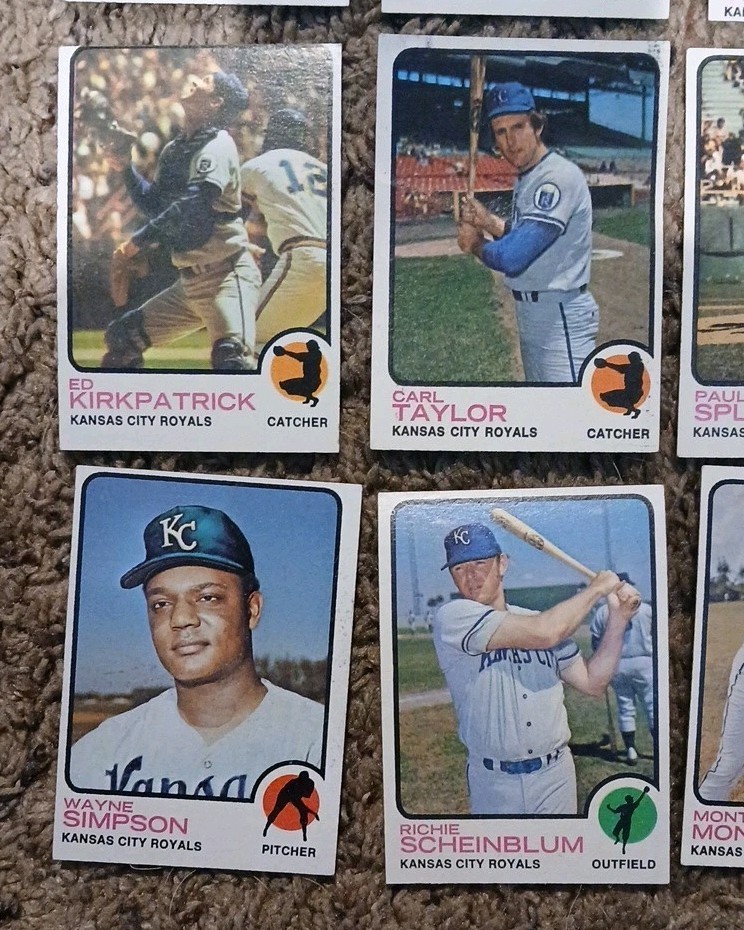 1973 Topps Kansas City Royals 12 Card Lot – Conditions Vary, See Pics