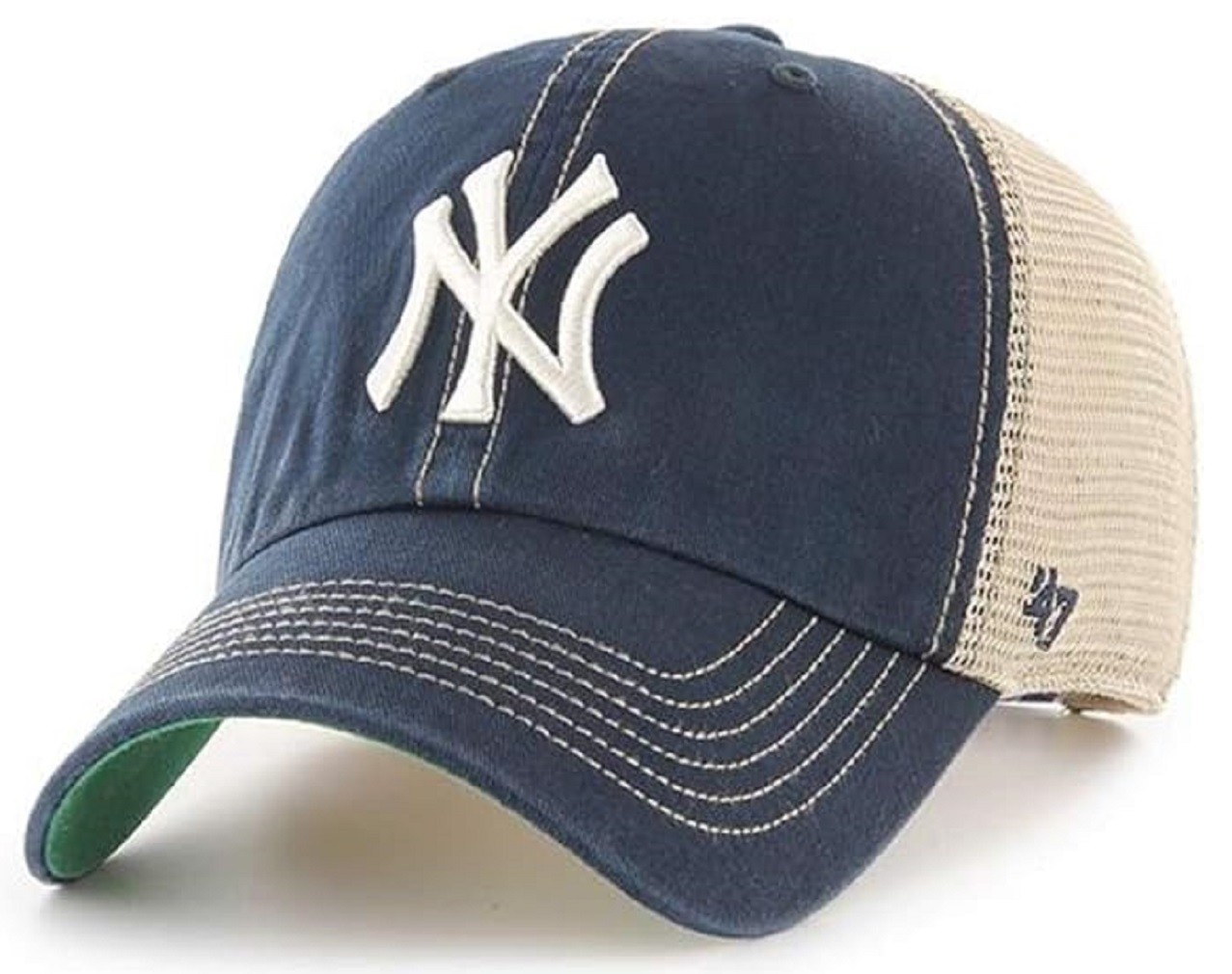 New York Yankees MLB ’47 Trawler Clean Up Trucker Hat Cap Adult Men’s Adjustable
