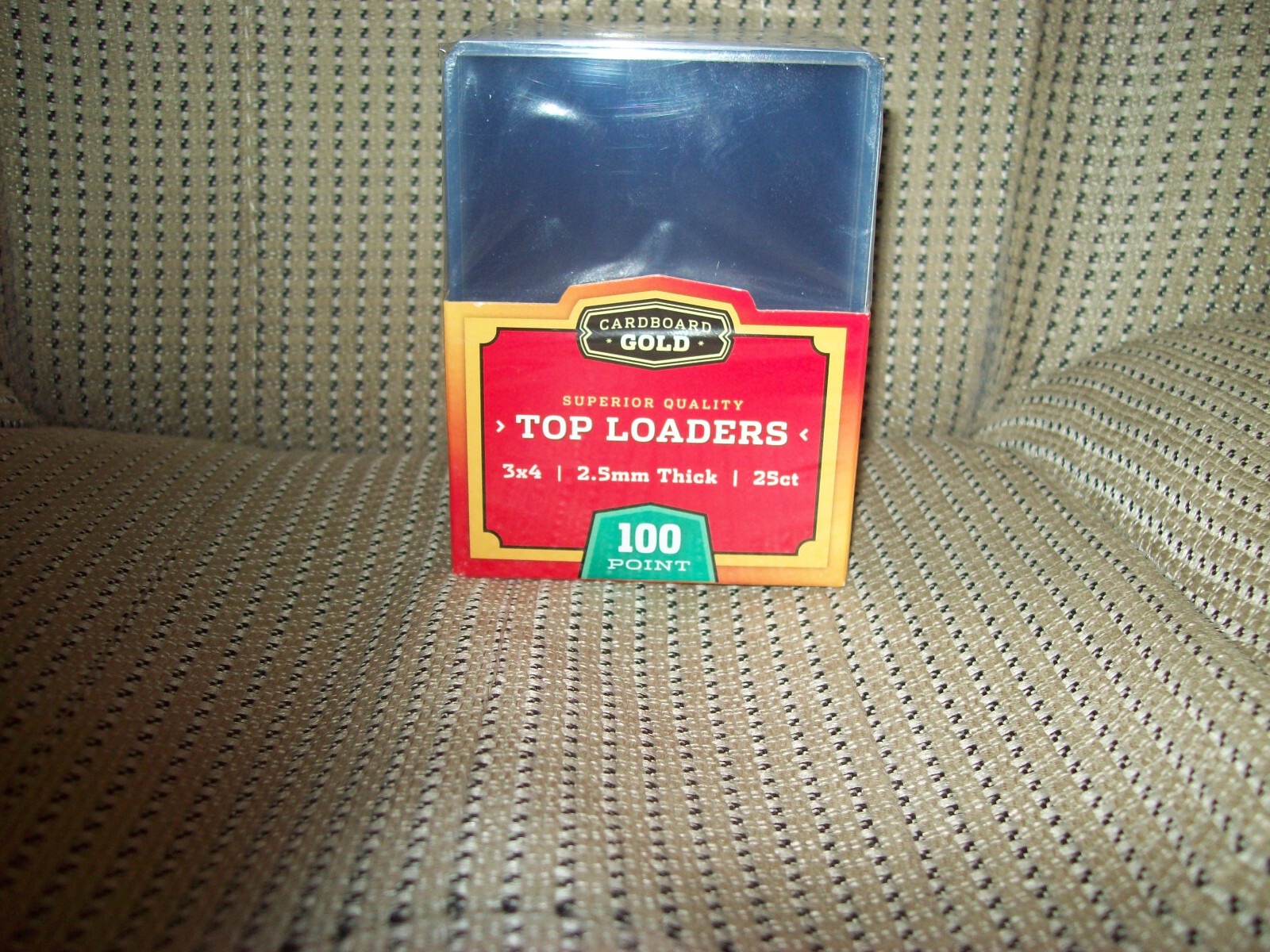 Thick 100 pt. Cardboard Gold Standard 3″ x 4″ Top Loaders, 25 per package.