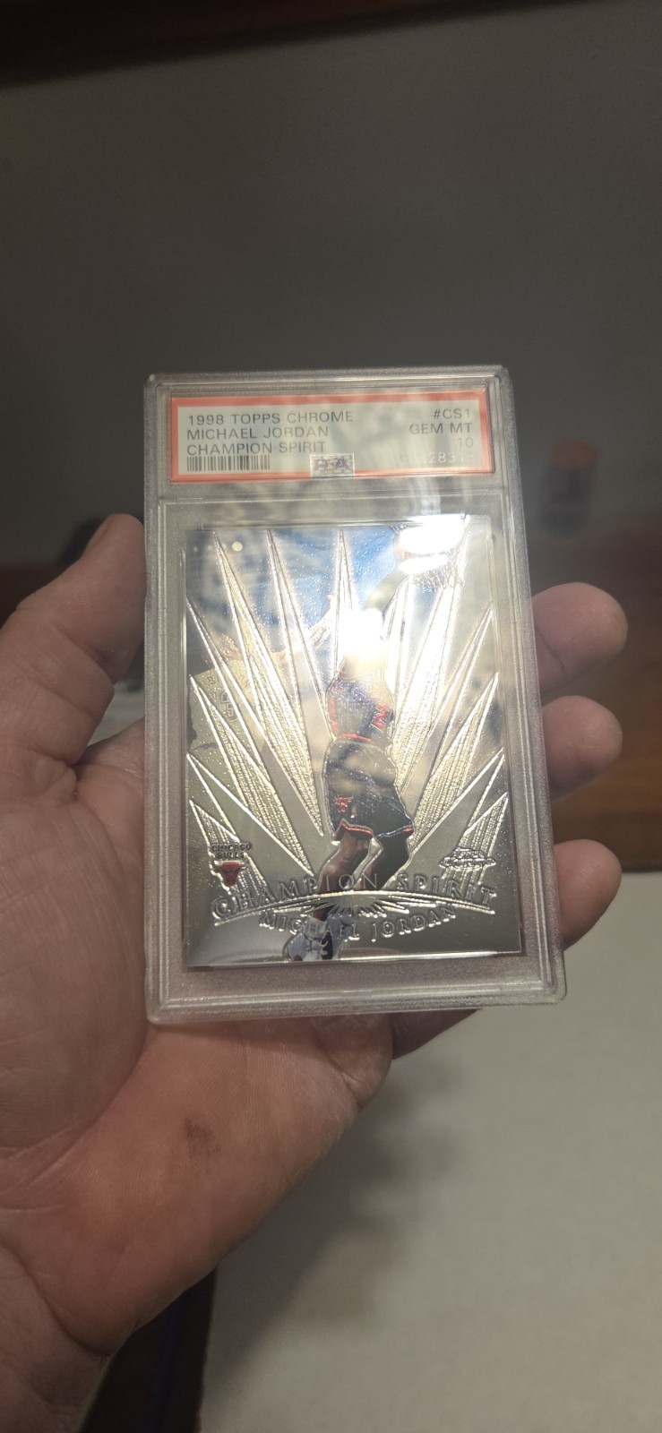 1998-99 Topps Chrome Michael Jordan Champion Spirit #CS1 PSA 10 GEM MINT Insert