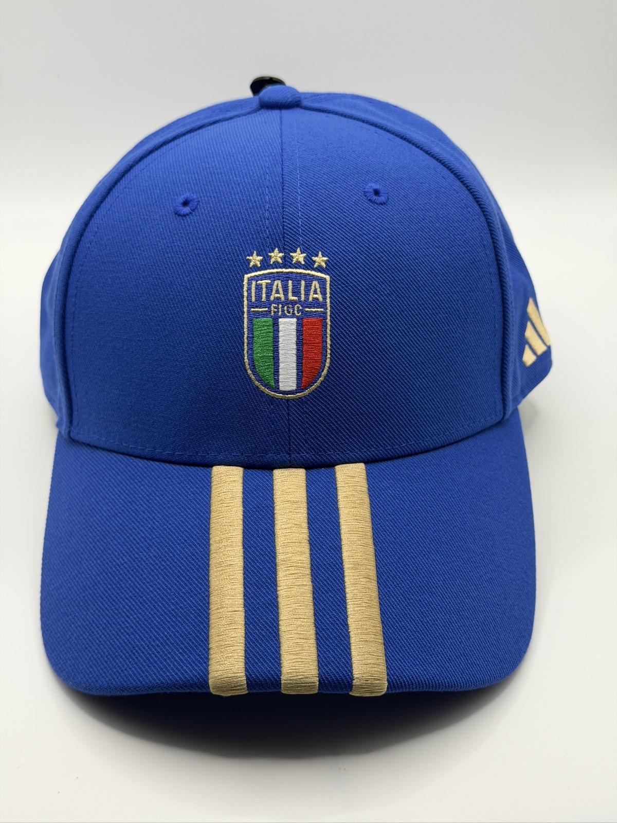 adidas FIGC BB CAP KD7703 Italy Soccer Blue Gold OSFM Adjustable Hat NWT