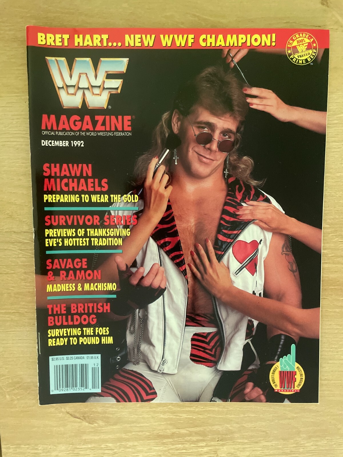 WWF Magazine December 1992 Bret Hart B160