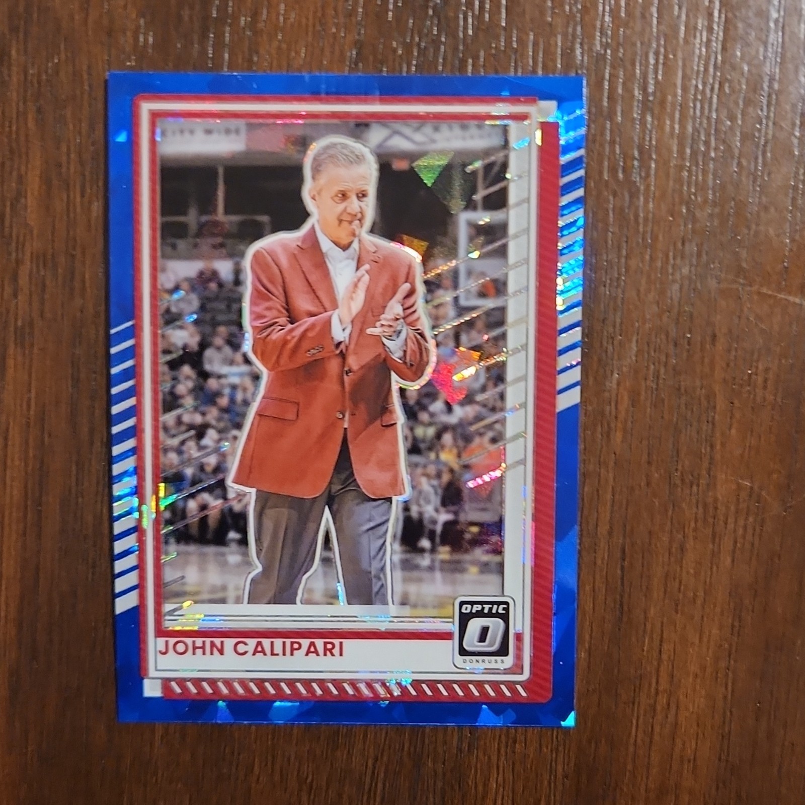 2025-26 Panini Donruss Basketball – Optic Blue Cracked Ice Prizm – John Calipari