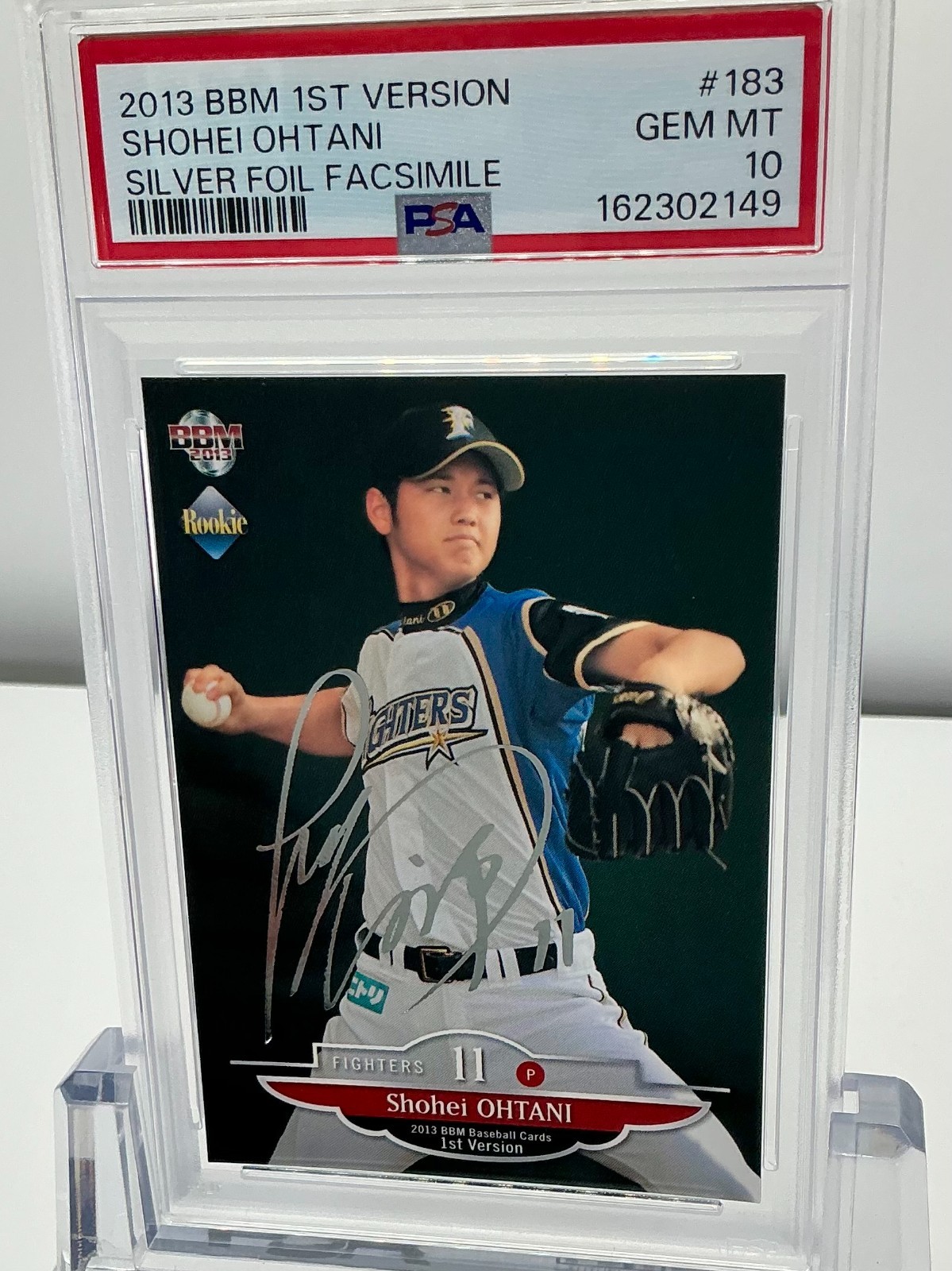 SHOHEI OHTANI 2013BBM 1ST VERSION〝RED WING〟SILVER FOIL FACS#183 PSA10!POP34!RC