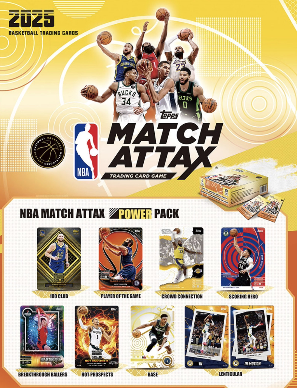 2025-26 Topps Match Attax NBA Power Pack 1 Box Cooper Flagg RC Rookie Kayou