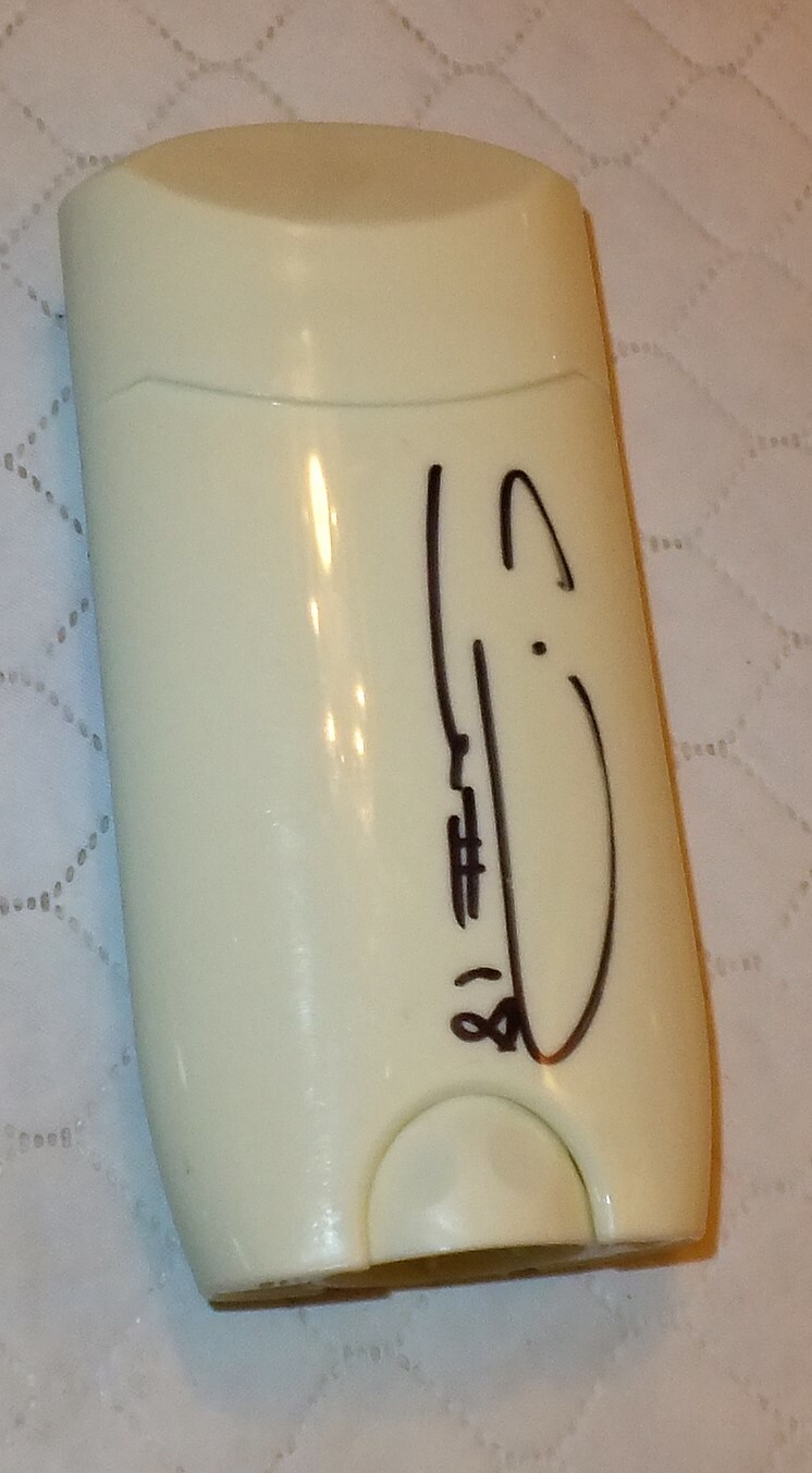 CALVIN RIDLEY – Falcons 2019 Autographed Old Spice Deodorant with BDS COA #3176