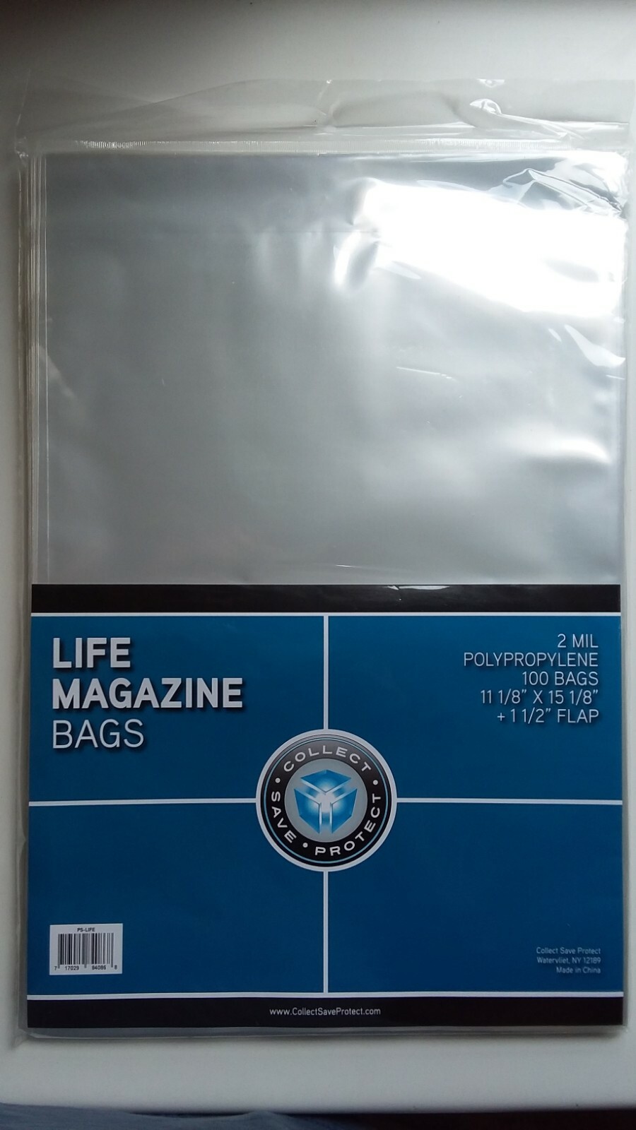 CSP LIFE Magazine Bags 2 mil Protectors 100ct NIP 11 1/8″x15 1/8″ w/1 1/2″ flap